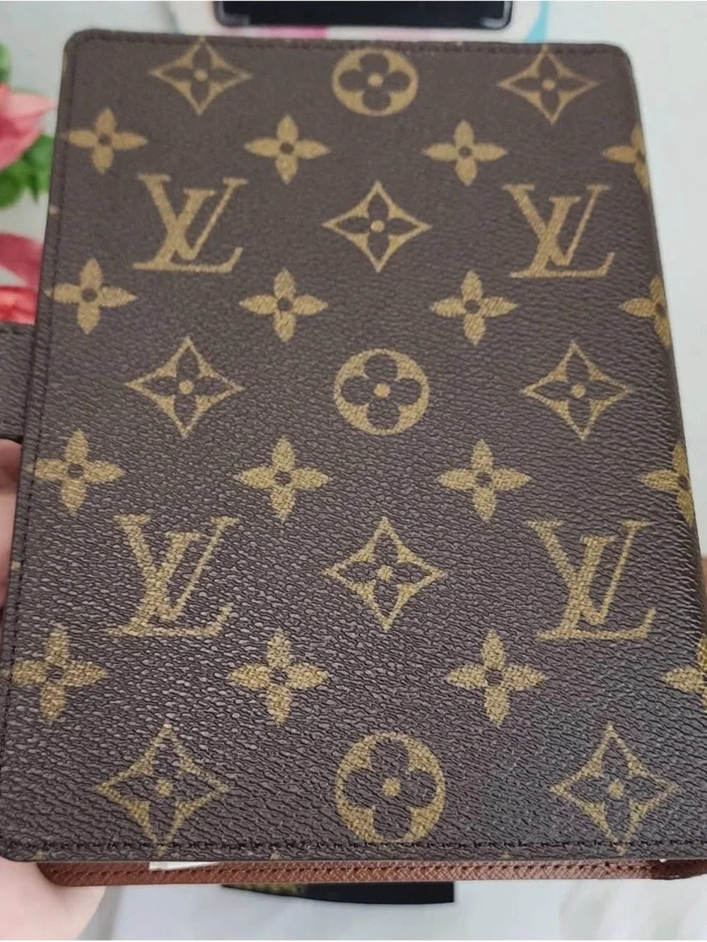 Louis Vuitton Monogram Brown and Gold Home Office Planner MM